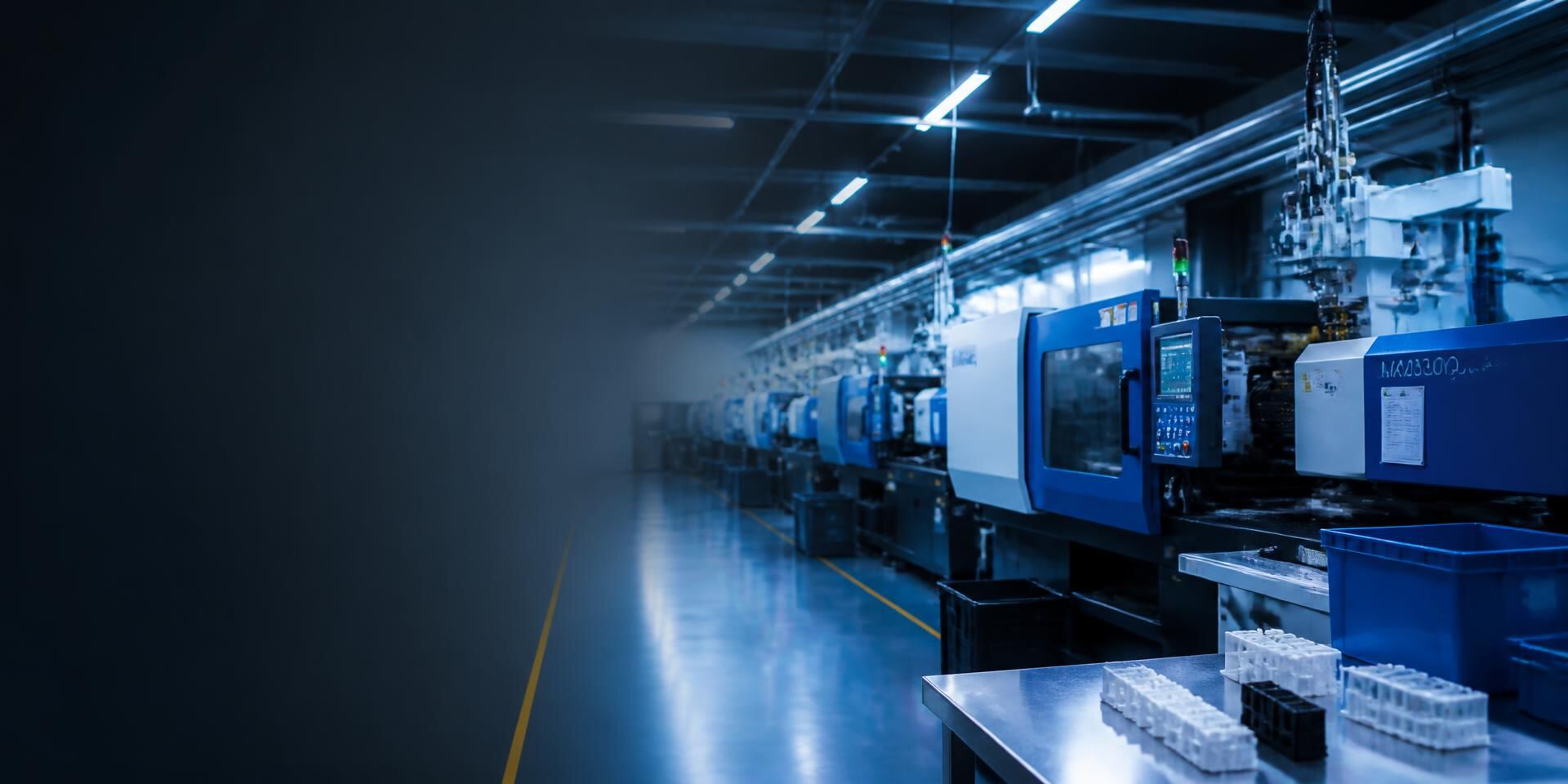Injection moulding machines on the Shri Krishna Industries production floor